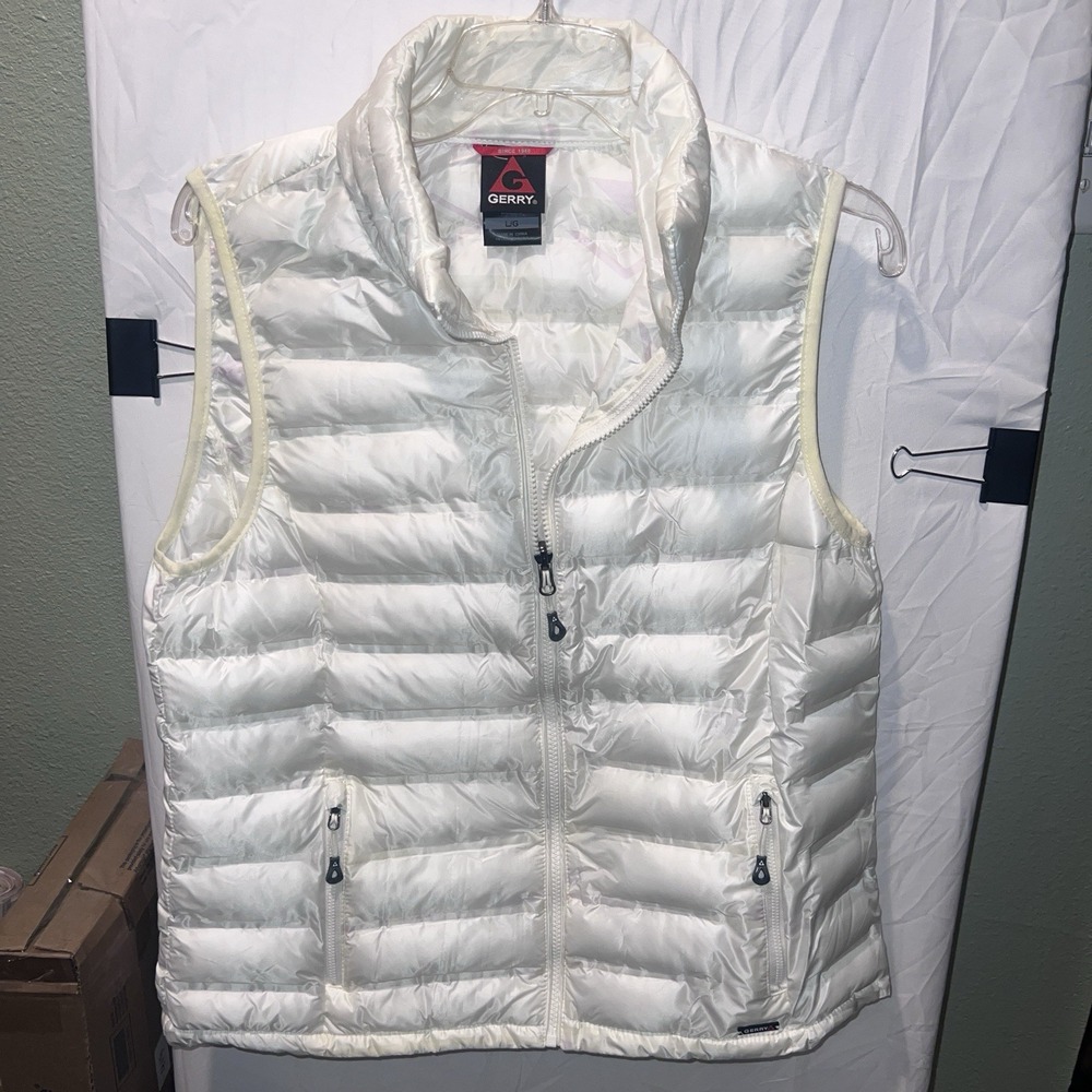 Gerry Puffer Vest Women's Size Large Full Zip Quilted Packable Outdoor Hiking